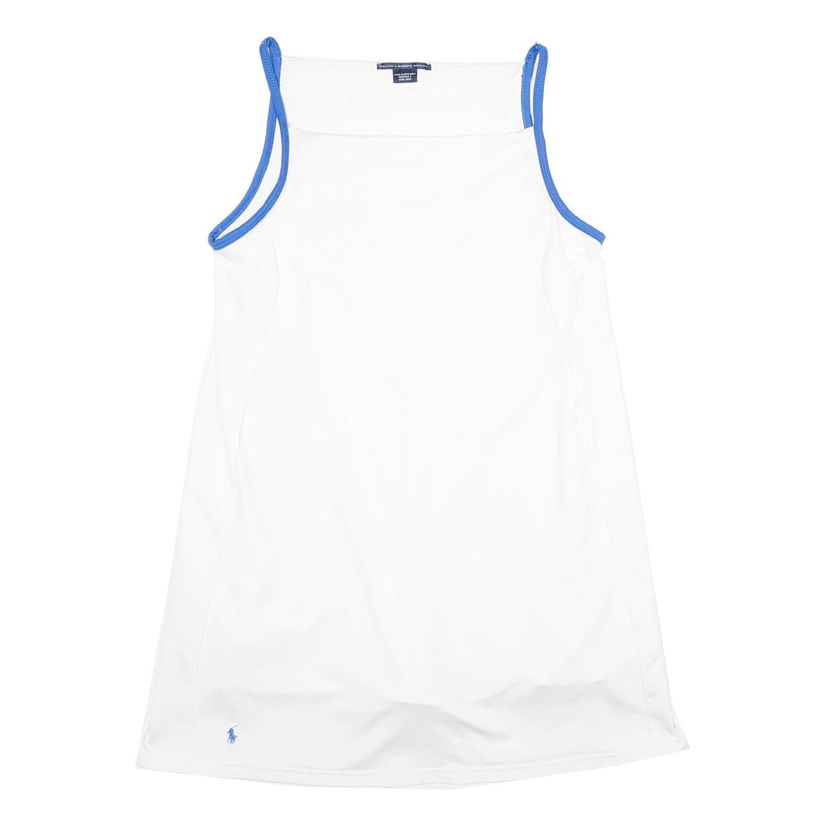 RALPH LAUREN SPORT Womens White & Blue Sleeveless Day Polyester Blend Dress XL