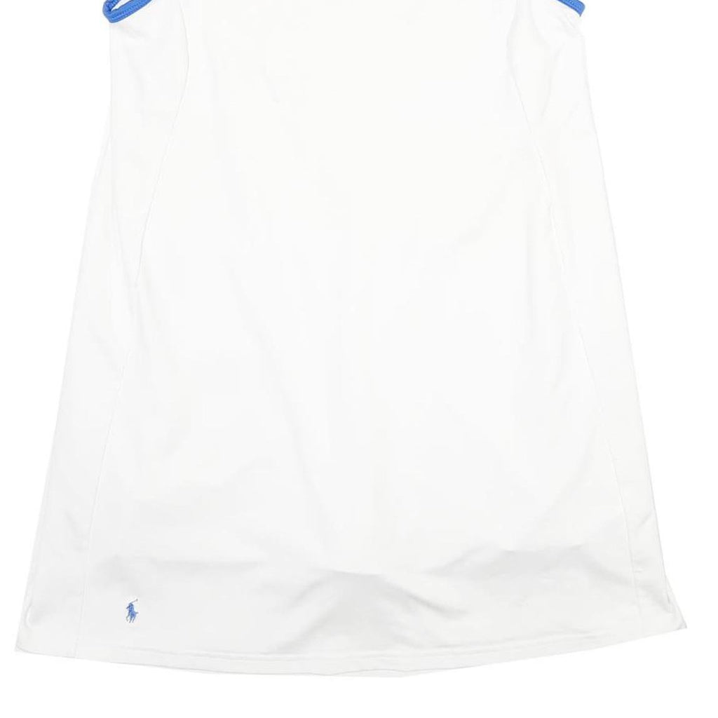 RALPH LAUREN SPORT Womens White & Blue Sleeveless Day Polyester Blend Dress XL