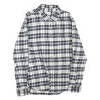 ORIGINAL PENGUIN Mens Blue & White Plaid Shirt XL Cotton Blend Casual Button-Up