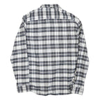 ORIGINAL PENGUIN Mens Blue & White Plaid Shirt XL Cotton Blend Casual Button-Up