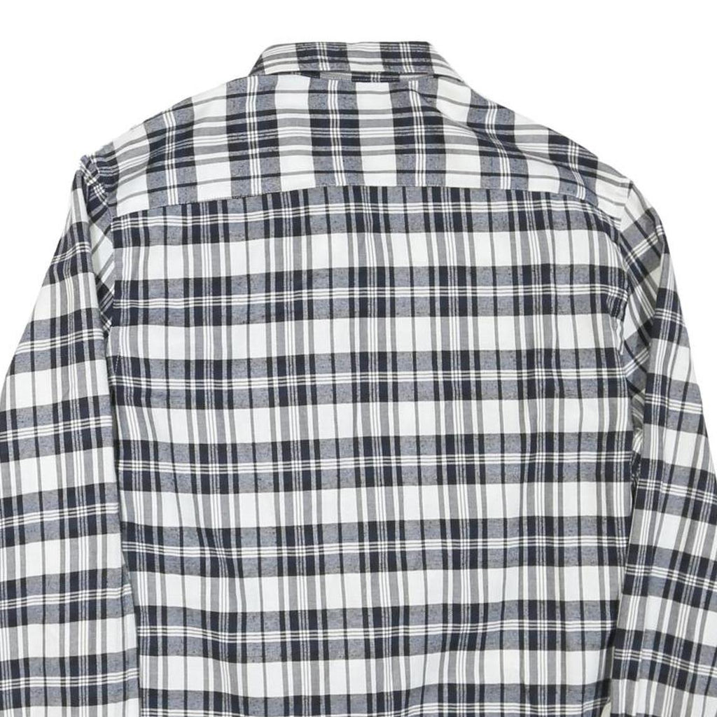 ORIGINAL PENGUIN Mens Blue & White Plaid Shirt XL Cotton Blend Casual Button-Up