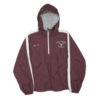 HOLLOWAY Mens Maroon & White Lake Stevens Baseball Zip Jacket L Polyester