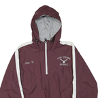 HOLLOWAY Mens Maroon & White Lake Stevens Baseball Zip Jacket L Polyester