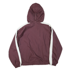 HOLLOWAY Mens Maroon & White Lake Stevens Baseball Zip Jacket L Polyester