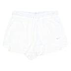 NIKE Womens Shorts White Casual L W30 Activewear Logo Sportswear
