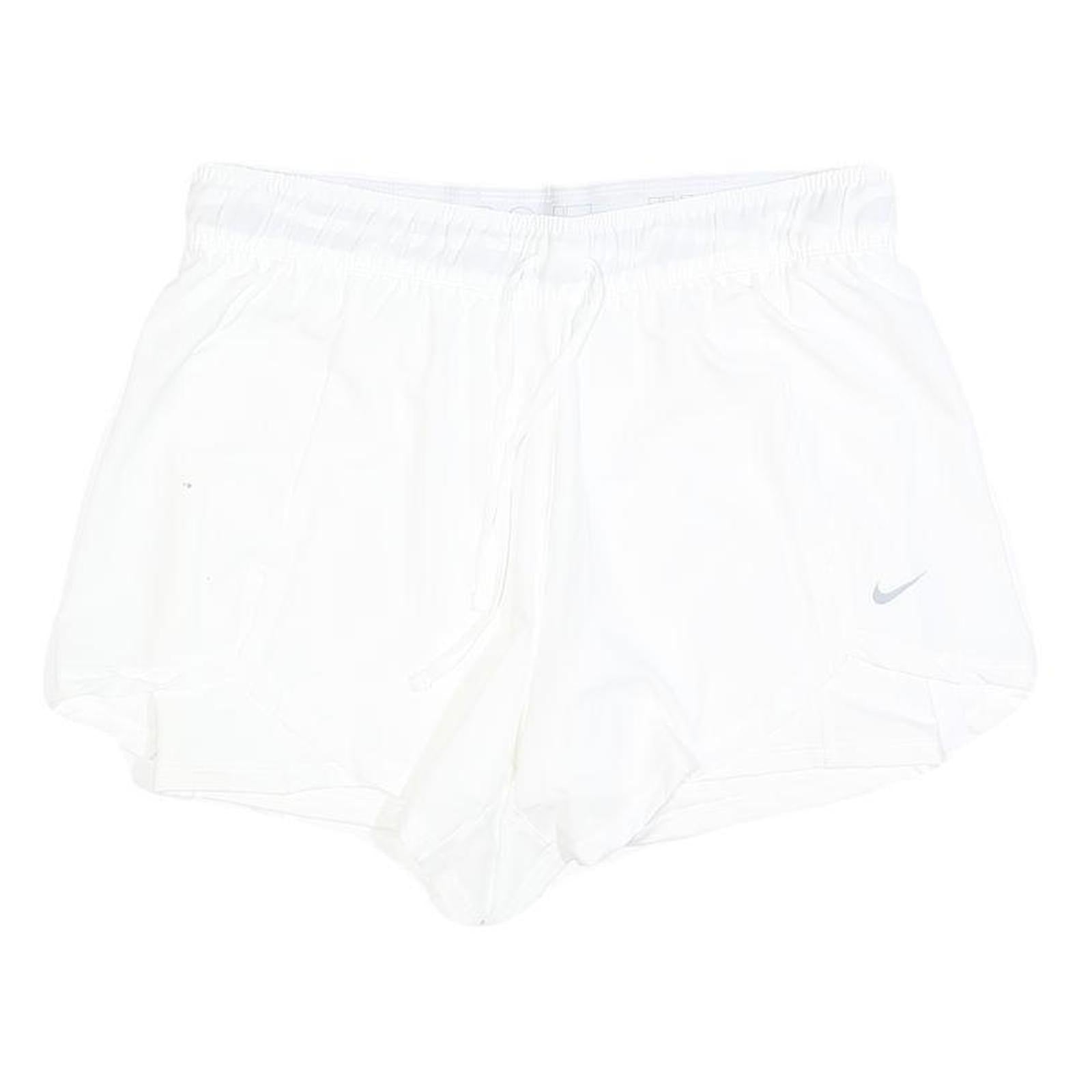 NIKE Womens Shorts White Casual L W30 Activewear Logo Sportswear