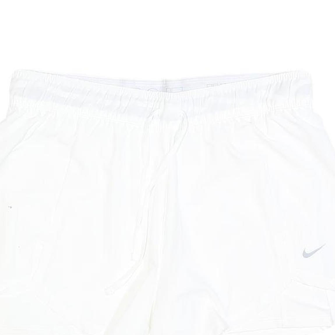 NIKE Womens Shorts White Casual L W30 Activewear Logo Sportswear