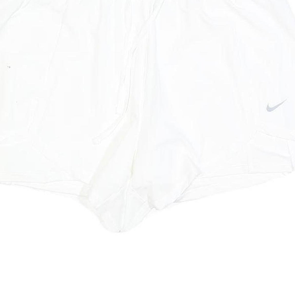 NIKE Womens Shorts White Casual L W30 Activewear Logo Sportswear