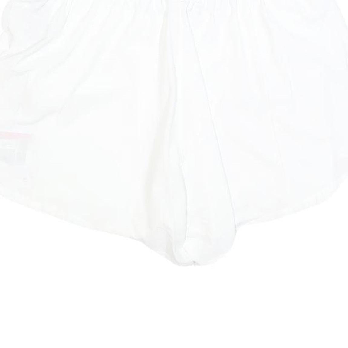 NIKE Womens Shorts White Casual L W30 Activewear Logo Sportswear