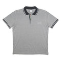 EVERLAST Mens Grey & Black Polo Shirt L Cotton Blend Short Sleeve Basic Casual