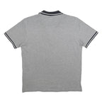 EVERLAST Mens Grey & Black Polo Shirt L Cotton Blend Short Sleeve Basic Casual
