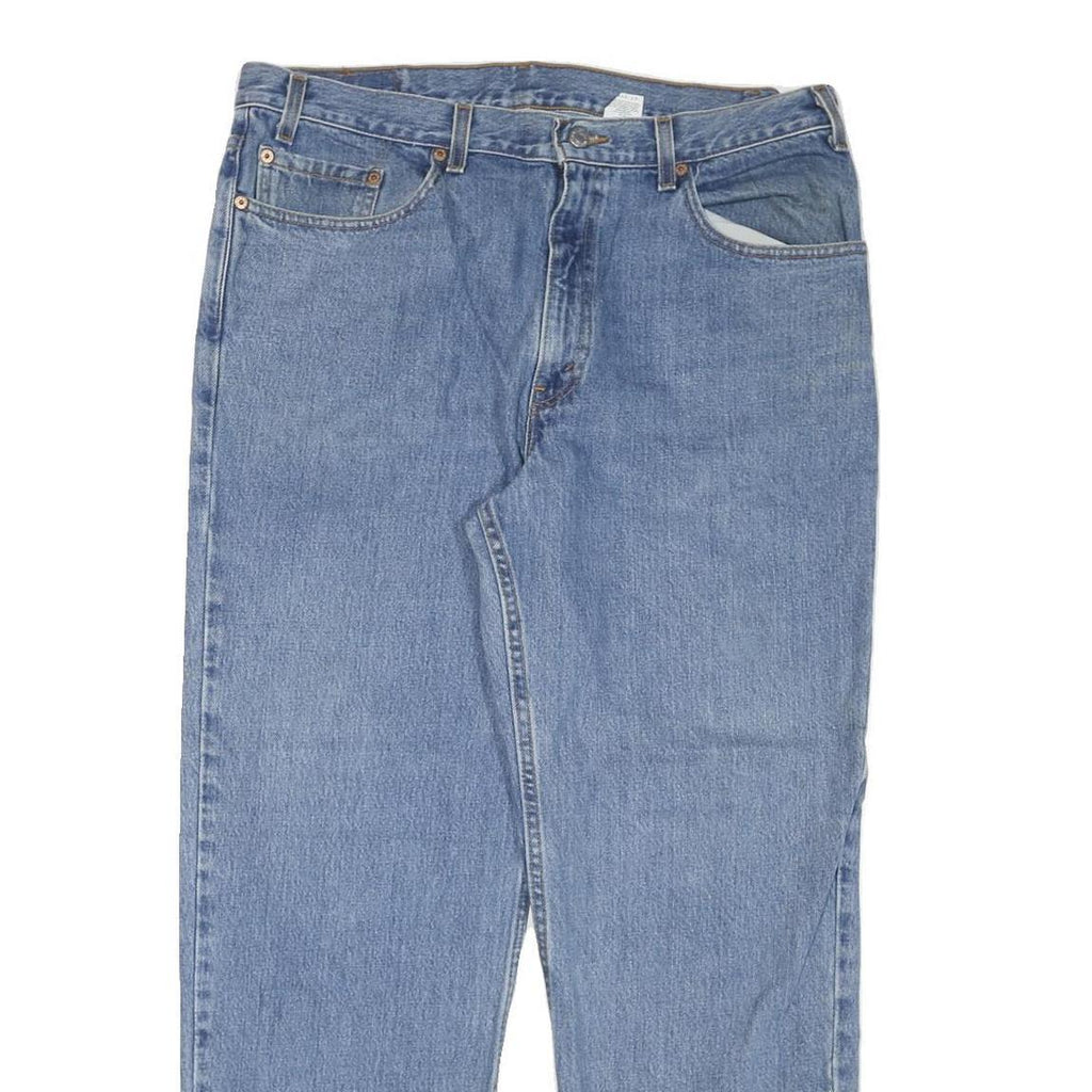 LEVI'S Mens Blue Regular Fit Straight Leg Denim Medium W36 L30 Classic Jeans Zip