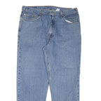 LEVI'S Mens Blue Regular Fit Straight Leg Denim Medium W36 L30 Classic Jeans Zip