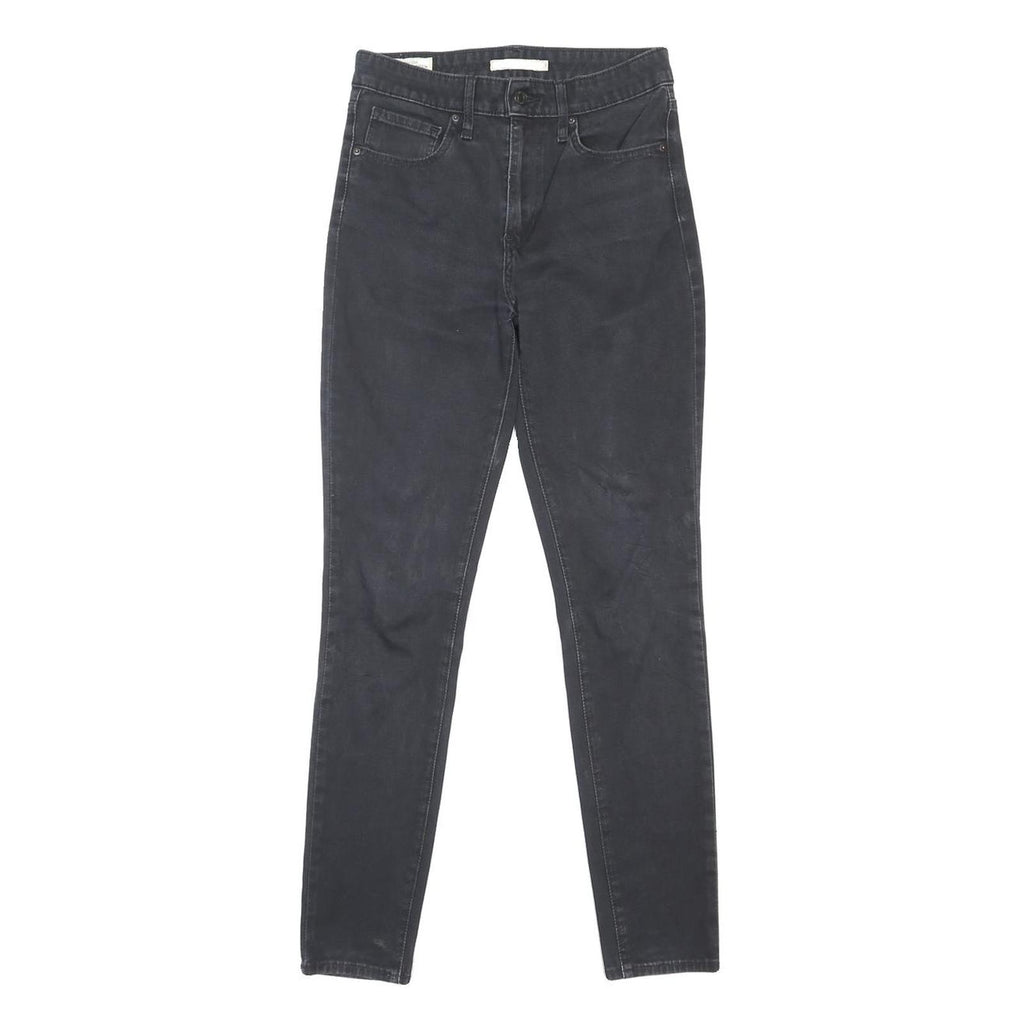 LEVI'S Womens 721 Slim Skinny Jeans Black Denim W27 L30 Zip Cotton Blend
