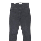 LEVI'S Womens 721 Slim Skinny Jeans Black Denim W27 L30 Zip Cotton Blend