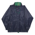 K-WAY Mens Navy Blue Outdoor Jacket M Nylon Plain Zip Casual Rainwear