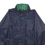 K-WAY Mens Navy Blue Outdoor Jacket M Nylon Plain Zip Casual Rainwear