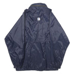 K-WAY Mens Navy Blue Outdoor Jacket M Nylon Plain Zip Casual Rainwear