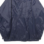 K-WAY Mens Navy Blue Outdoor Jacket M Nylon Plain Zip Casual Rainwear