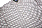 TOMMY HILFIGER Mens Red & White Stripe Shirt XL Classic Cotton Long Sleeve