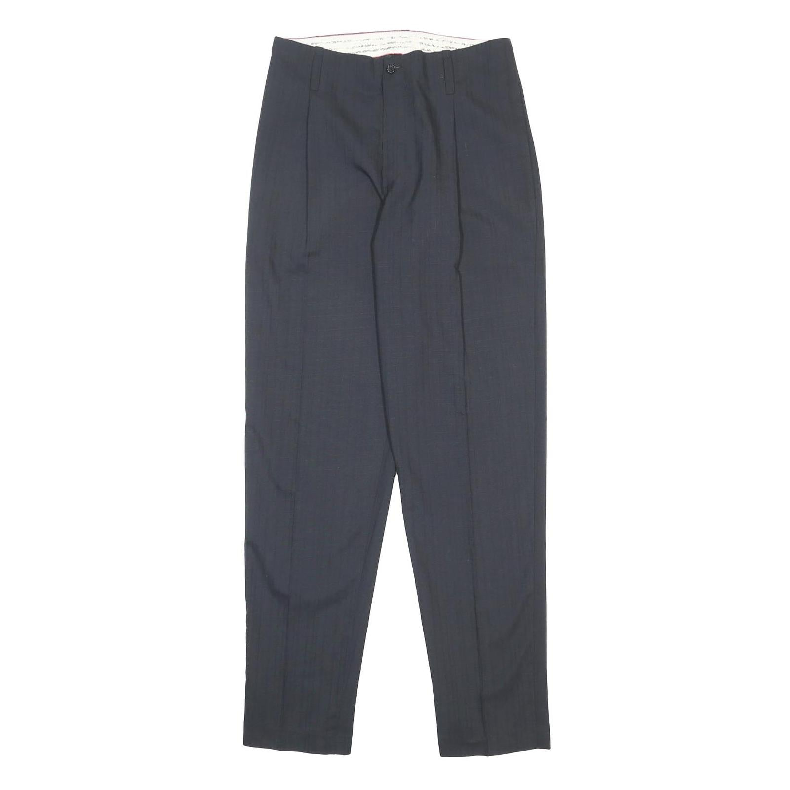 MANIAK Womens Synthetic Black Slim Straight Trousers W30 L32 Elegant Workwear