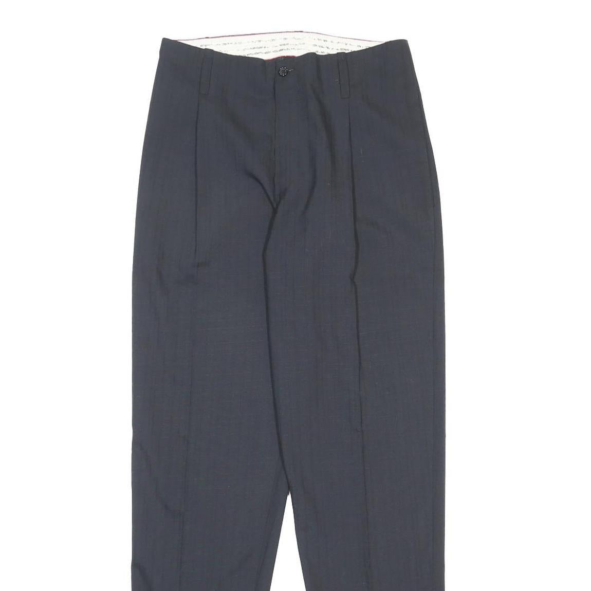 MANIAK Womens Synthetic Black Slim Straight Trousers W30 L32 Elegant Workwear