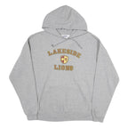 JERZEES Mens Grey Lakeside Lions Pullover Hoodie XL Cotton Casual