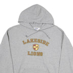 JERZEES Mens Grey Lakeside Lions Pullover Hoodie XL Cotton Casual