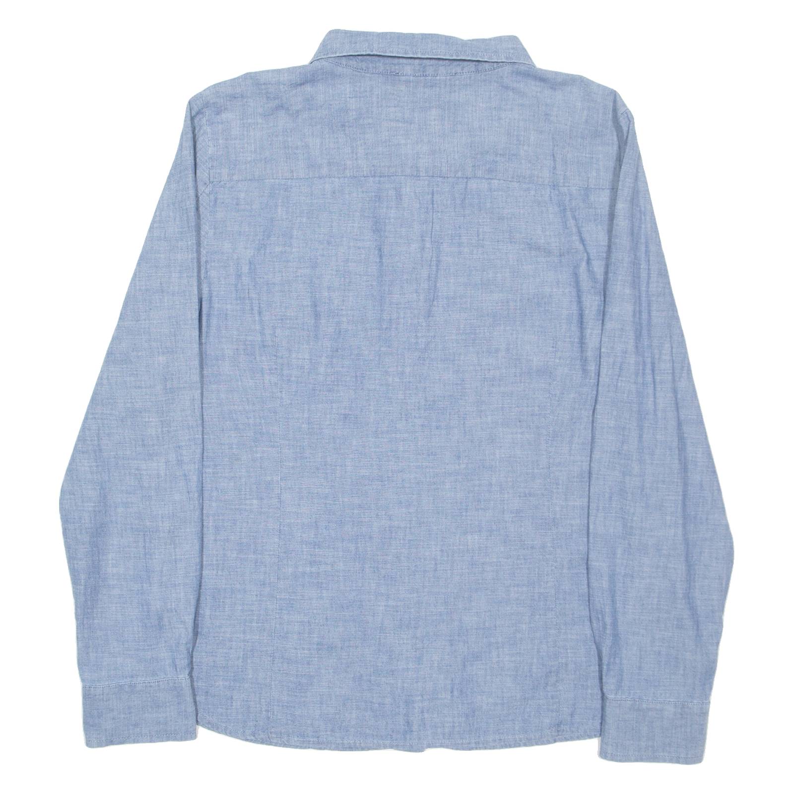 TOMMY HILFIGER Mens Denim Shirt Blue Long Sleeve L