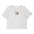 TOMMY JEANS Womens White Graphic T-Shirt M Short Sleeve Crew Neck Casual