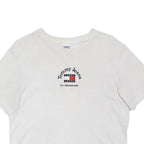 TOMMY JEANS Womens White Graphic T-Shirt M Short Sleeve Crew Neck Casual
