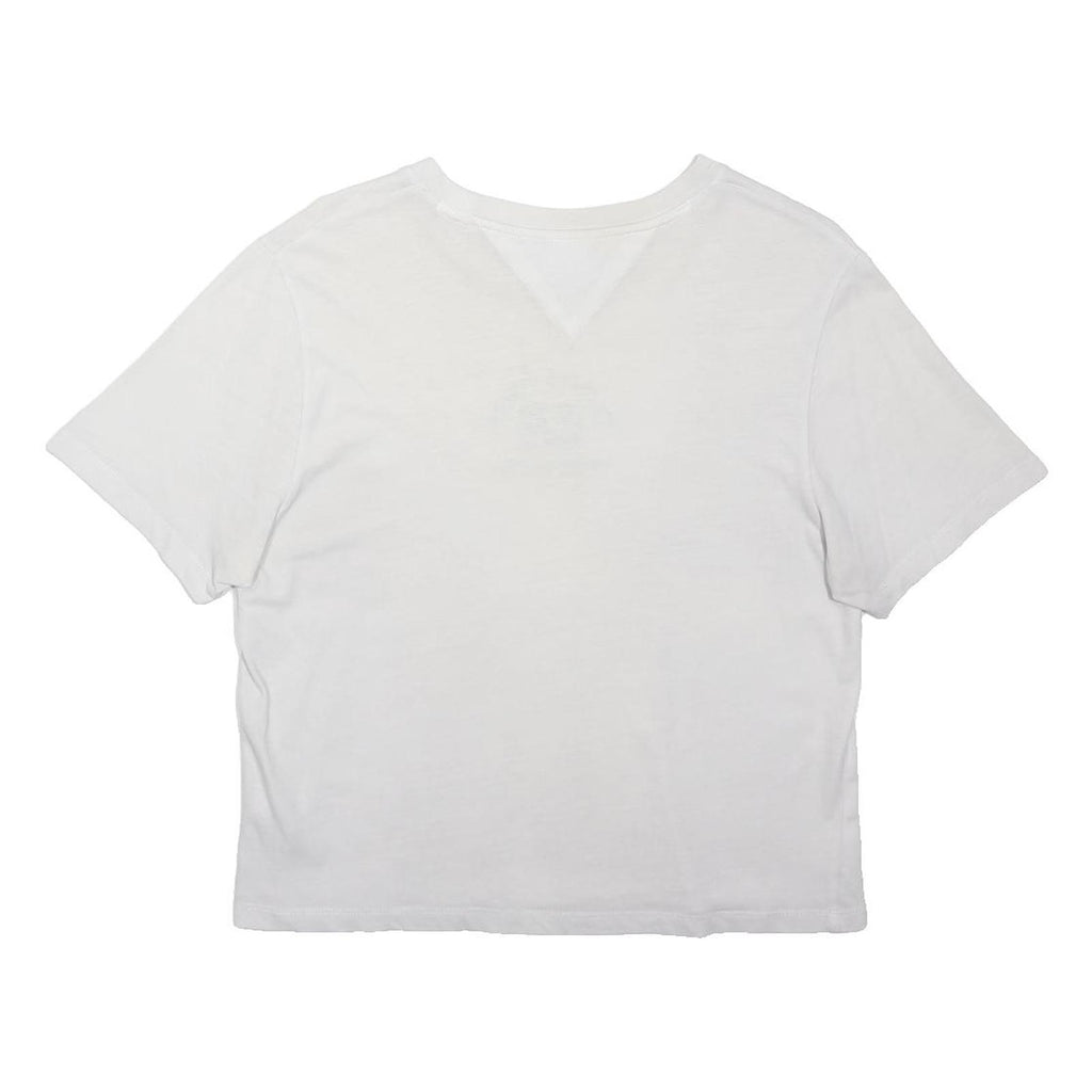 TOMMY JEANS Womens White Graphic T-Shirt M Short Sleeve Crew Neck Casual