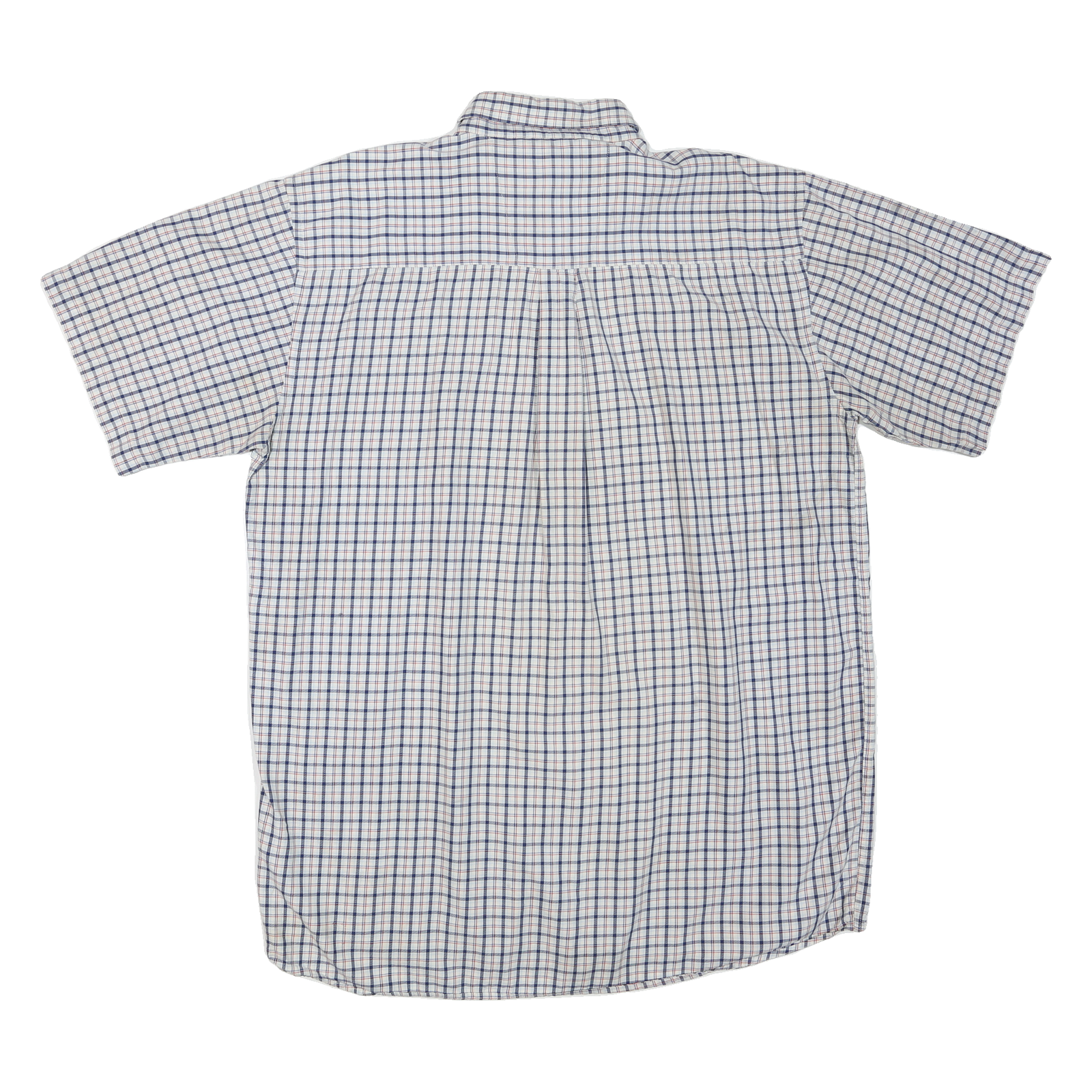 WRANGLER Mens White Blue Check Short Sleeve Shirt 2XL Cotton Blend Casual