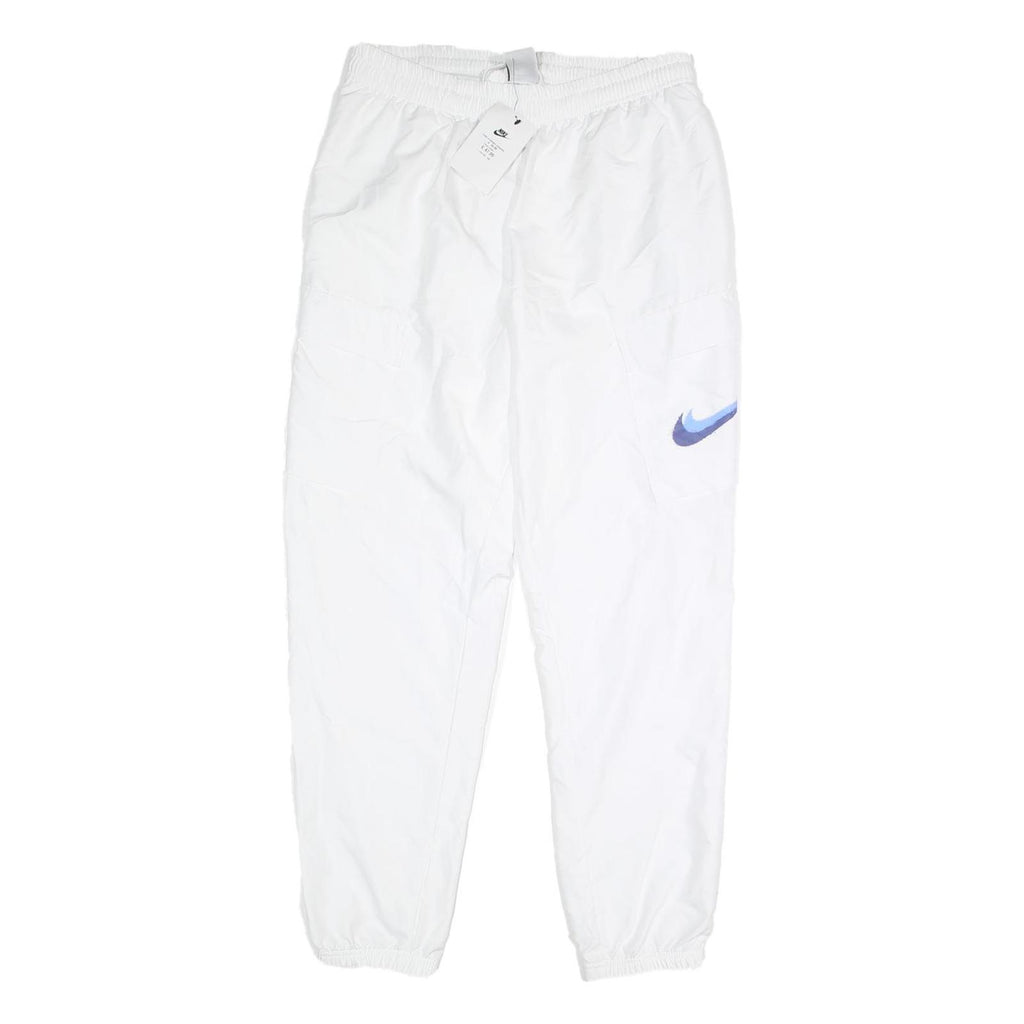 NIKE Mens Joggers White Blue Slim Tapered L W28 L25 Sportswear Casual