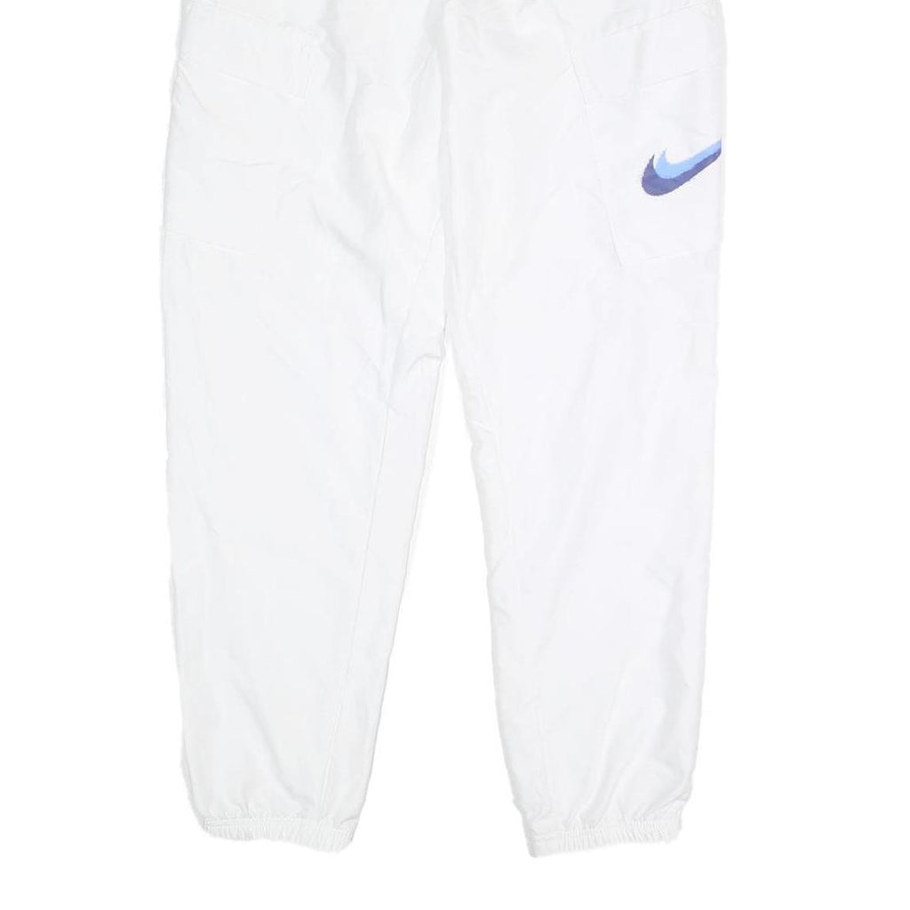 NIKE Mens Joggers White Blue Slim Tapered L W28 L25 Sportswear Casual