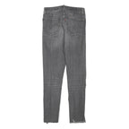 LEVI'S Womens Slim Grey Denim Raw Hem Zip W27 L27 Stylish Cotton Blend Jeans