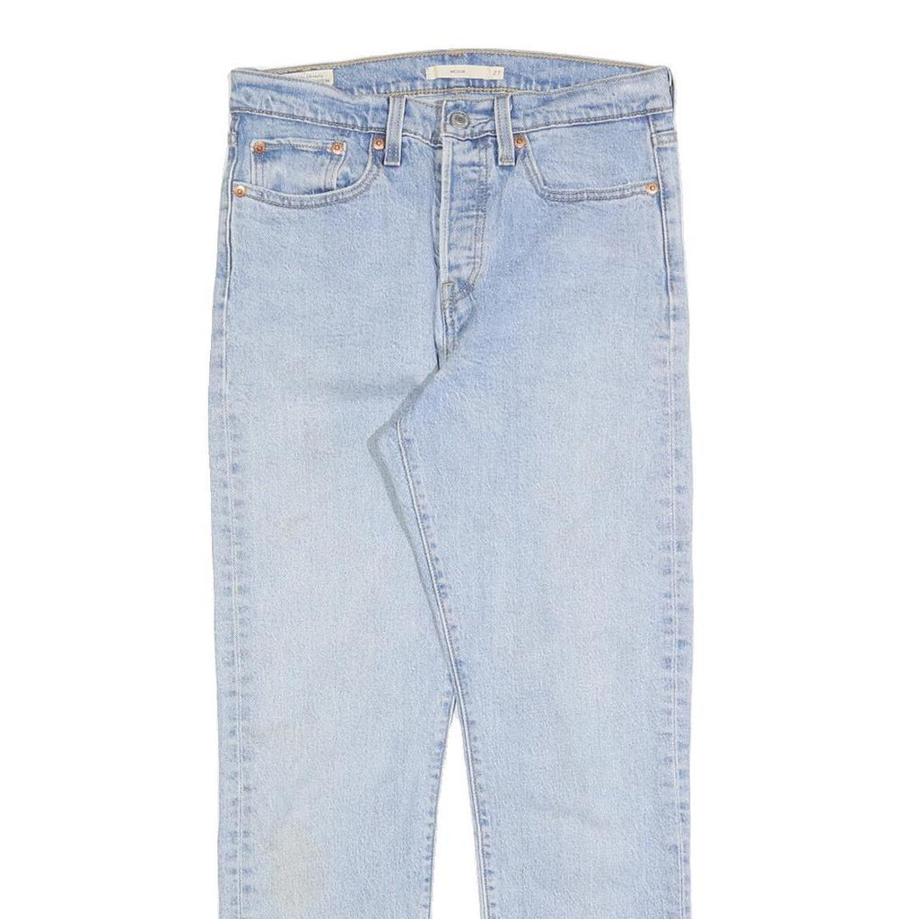 LEVI'S Womens Jeans Blue Slim Skinny Denim Light W27 L27 Button Cotton Blend