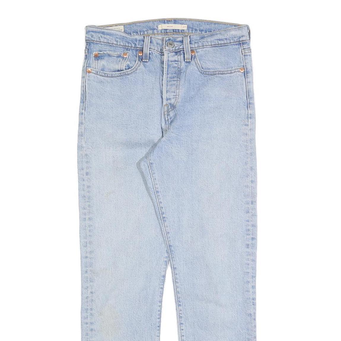 LEVI'S Womens Jeans Blue Slim Skinny Denim Light W27 L27 Button Cotton Blend