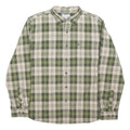 CARHARTT Mens Green & Beige Check Shirt L Casual Cotton Blend Long Sleeve