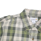 CARHARTT Mens Green & Beige Check Shirt L Casual Cotton Blend Long Sleeve