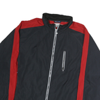CHAMPION Mens Black & Red Track Jacket XL Polyester Zip Plain Lightweight