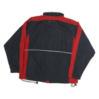 CHAMPION Mens Black & Red Track Jacket XL Polyester Zip Plain Lightweight