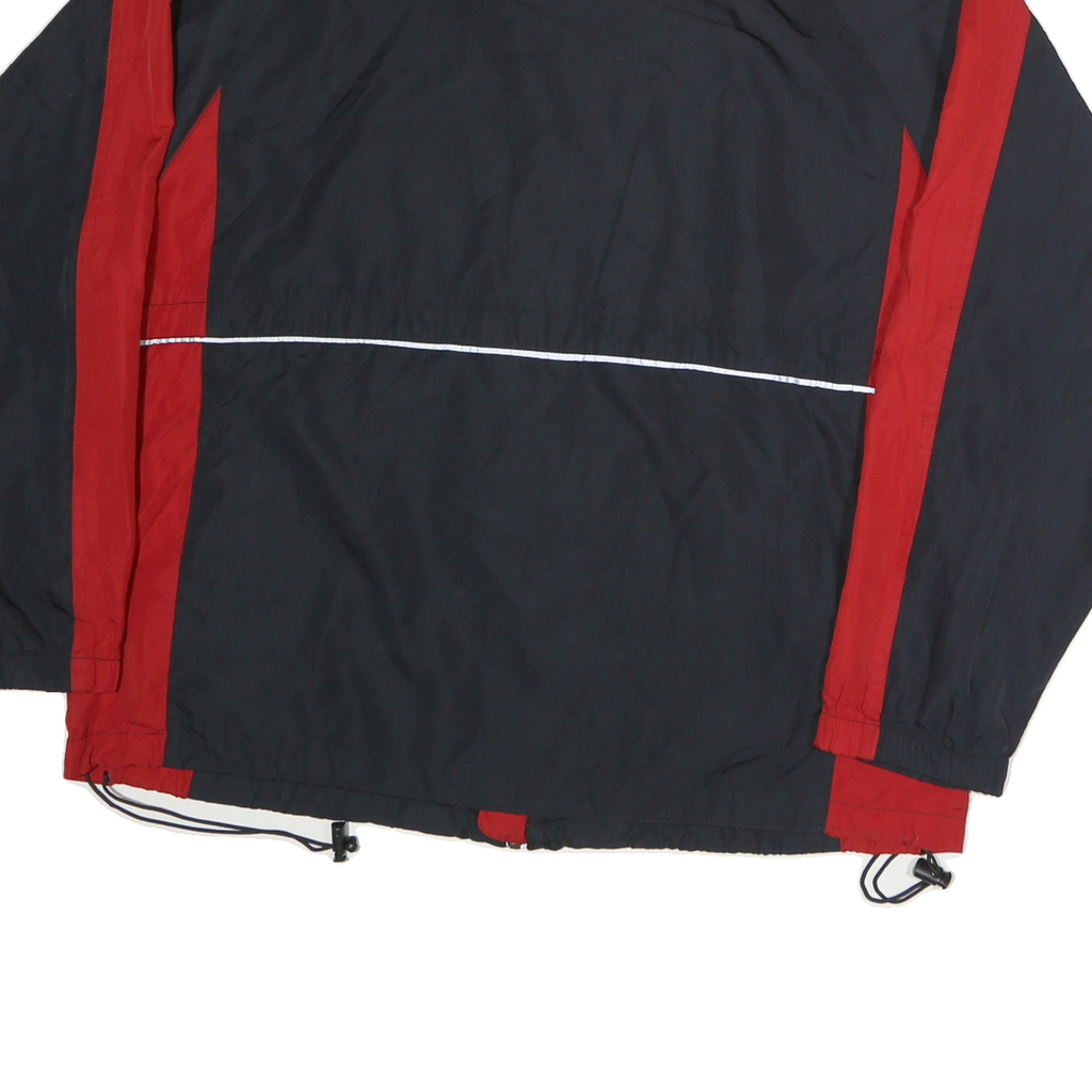 CHAMPION Mens Black & Red Track Jacket XL Polyester Zip Plain Lightweight