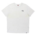 THE NORTH FACE Mens White Crew Neck L Casual Logo Cotton Blend T-Shirt
