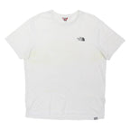 THE NORTH FACE Mens White Crew Neck L Casual Logo Cotton Blend T-Shirt
