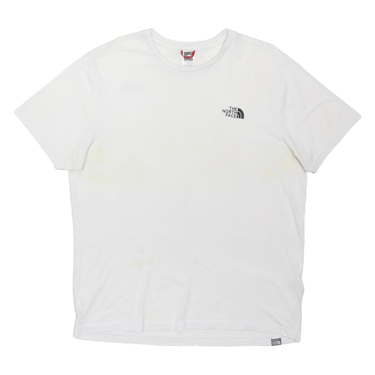 THE NORTH FACE Mens White Crew Neck L Casual Logo Cotton Blend T-Shirt