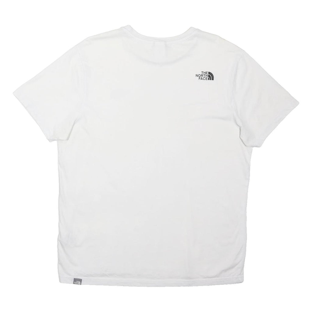 THE NORTH FACE Mens White Crew Neck L Casual Logo Cotton Blend T-Shirt