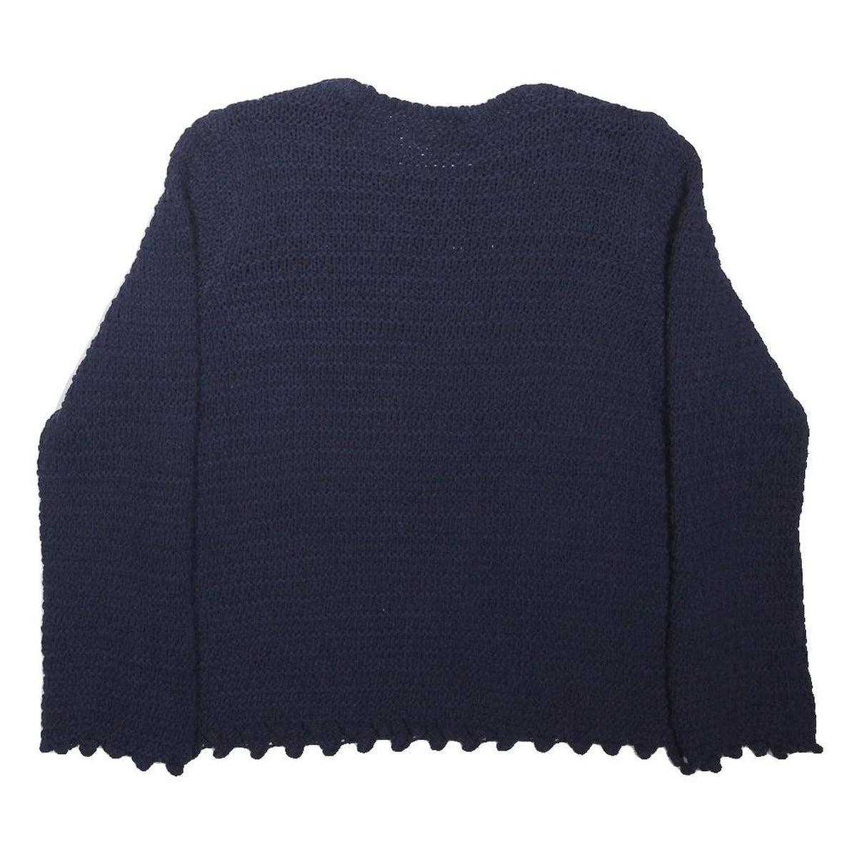PAPAYA Womens Navy Plain Jumper Round Neck Basic Knit M Casual Cotton Blend
