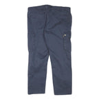 PINEWOOD Mens Cotton Blend Navy Blue Regular Fit Cargo Trousers W37 L27 Outdoor