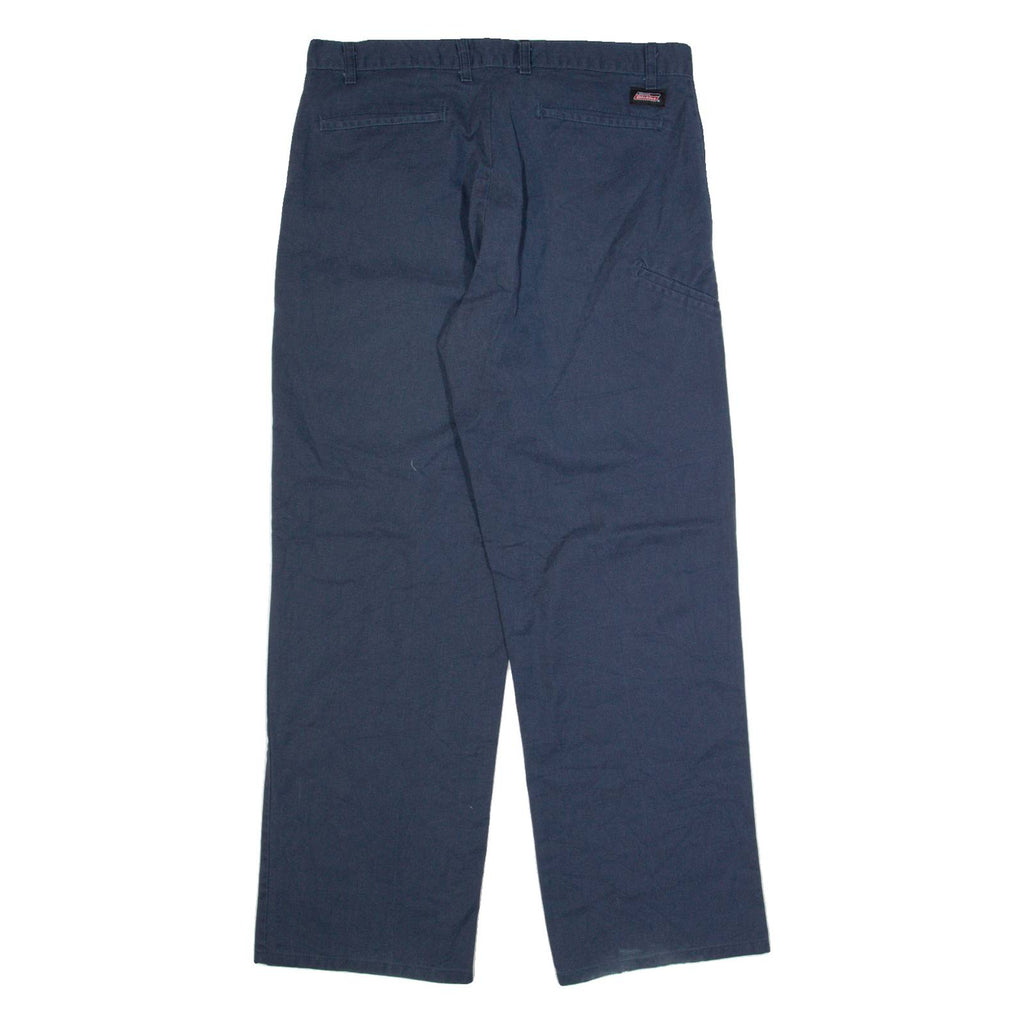 DICKIES Workwear Mens Trousers Blue Regular Straight W36 L30